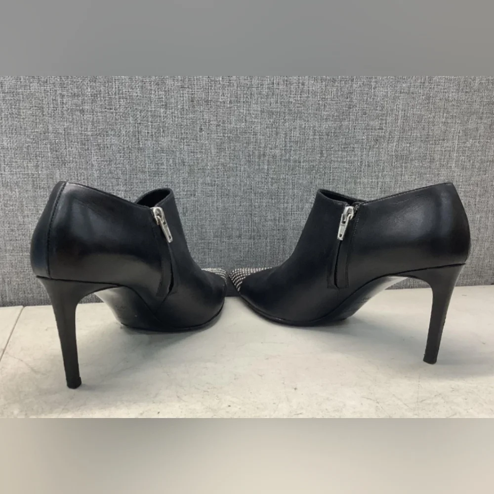 Saint Laurent Paris Palladio Black With Studs Leather Ankle Boots